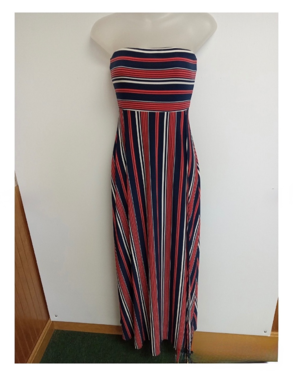 Banana Republic Maxi Dress, Striped and Strapless
